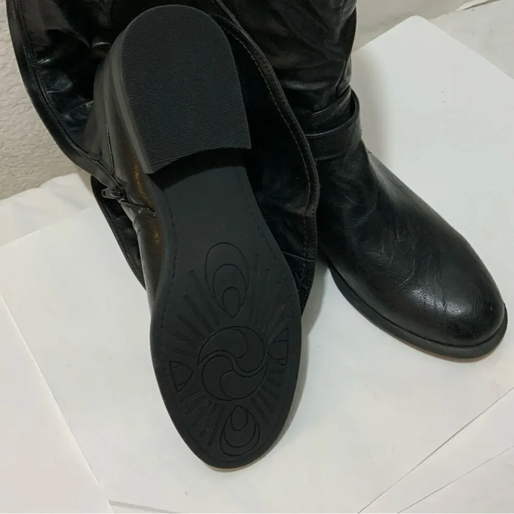 White Mountain Layton knee high boots tall riding black sz 11 M New